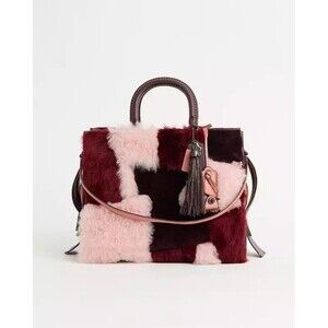 Coach 1941 Rogue Melon shearling patches - Reloved One Of A Kind Customized Bag